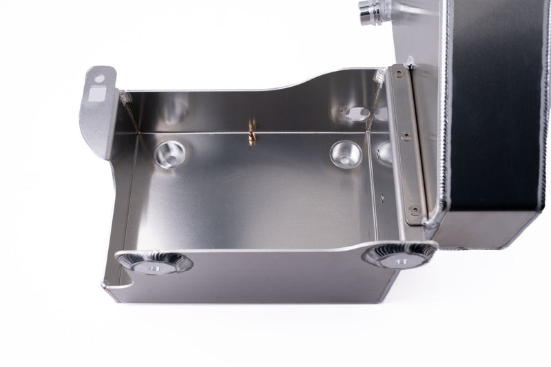 6.7L Powerstroke Primary Coolant Tank aluminum replacement upgrade with Integrated aluminum Battery Box